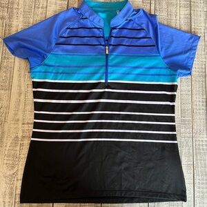 NANCY LOPEZ Women’s Golf Shirt Short Sleeved 1/4 zip size: Medium